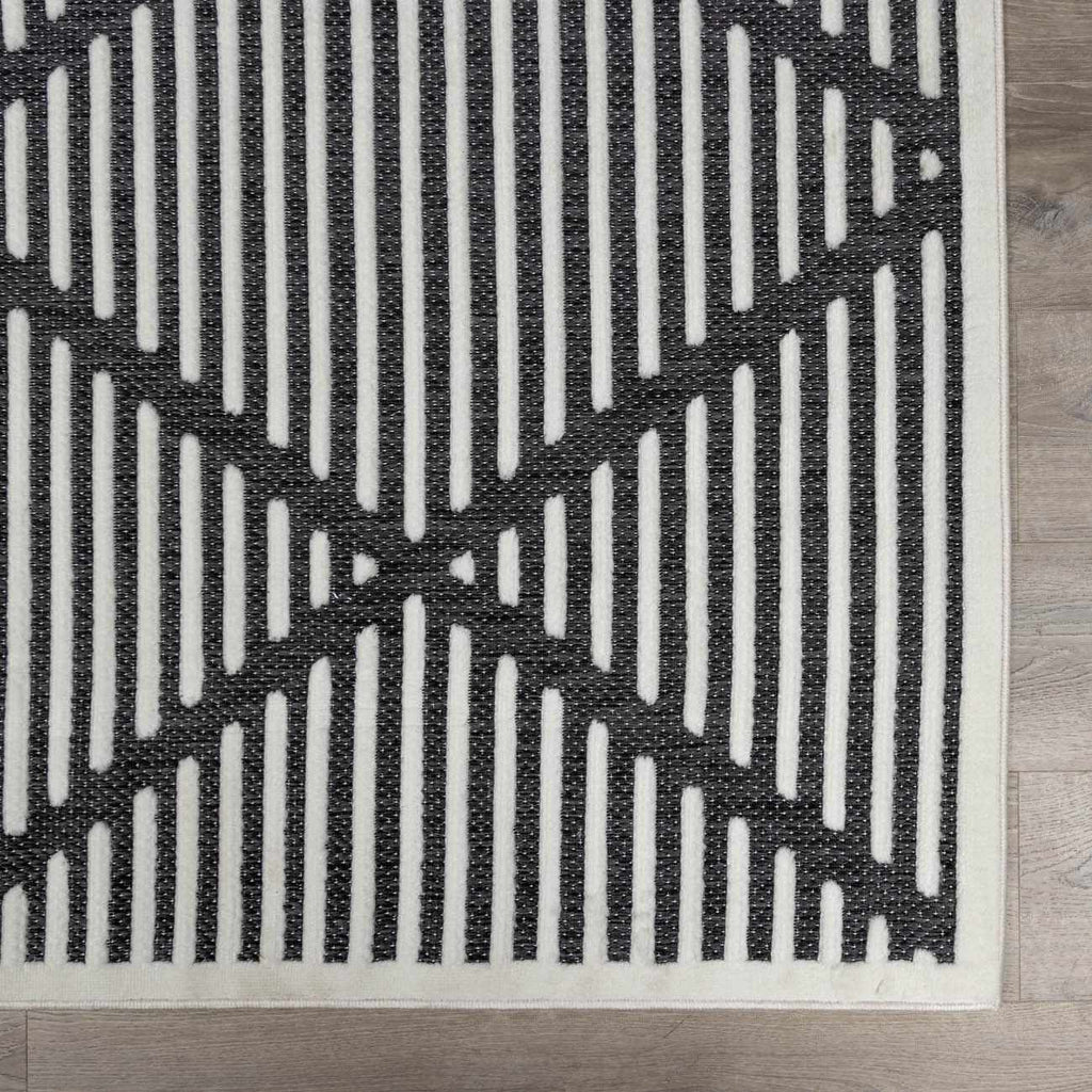 Anah 3D Black Outdoor Rug