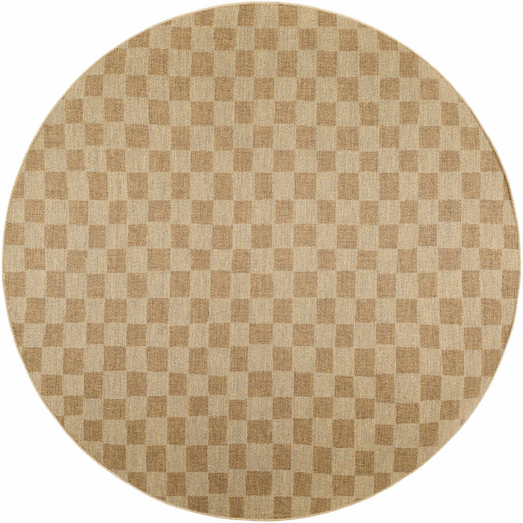 Kuval Checkered Brown Rug