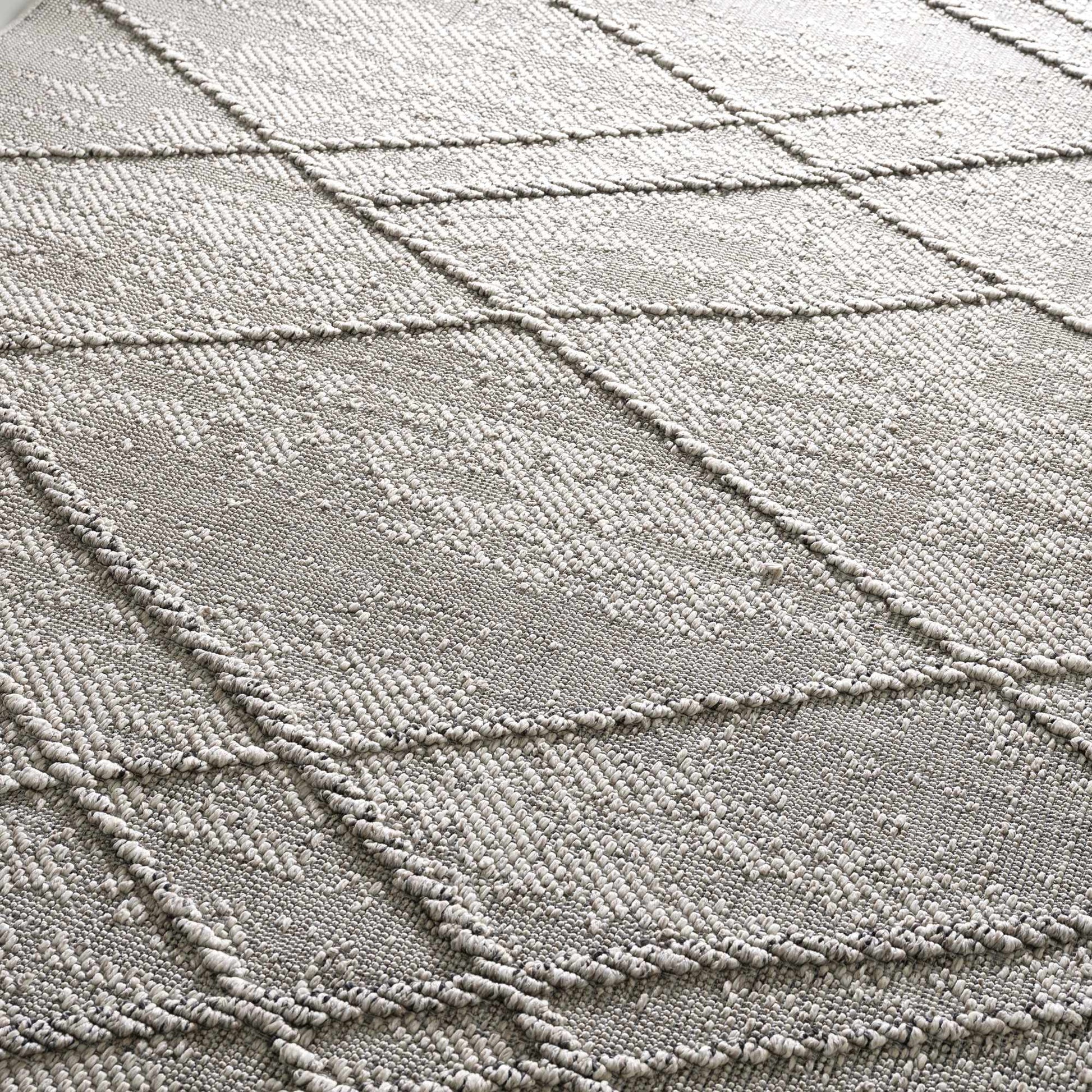 Baqer Bone & Taupe Textured Performance Rug - Clearance