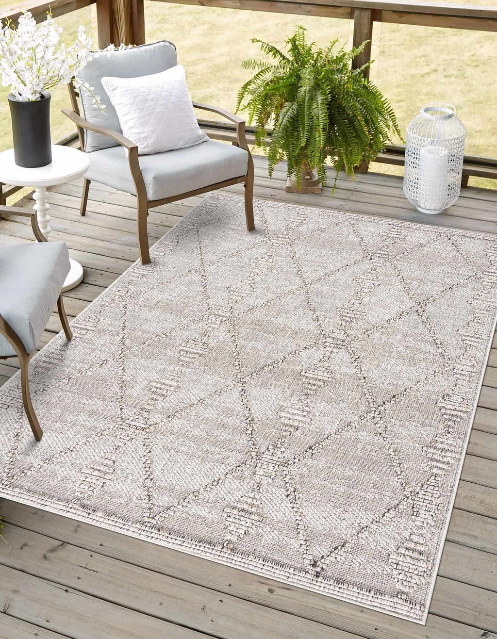 Nyla Bone Indoor & Outdoor Rug - 2x3 Clearance