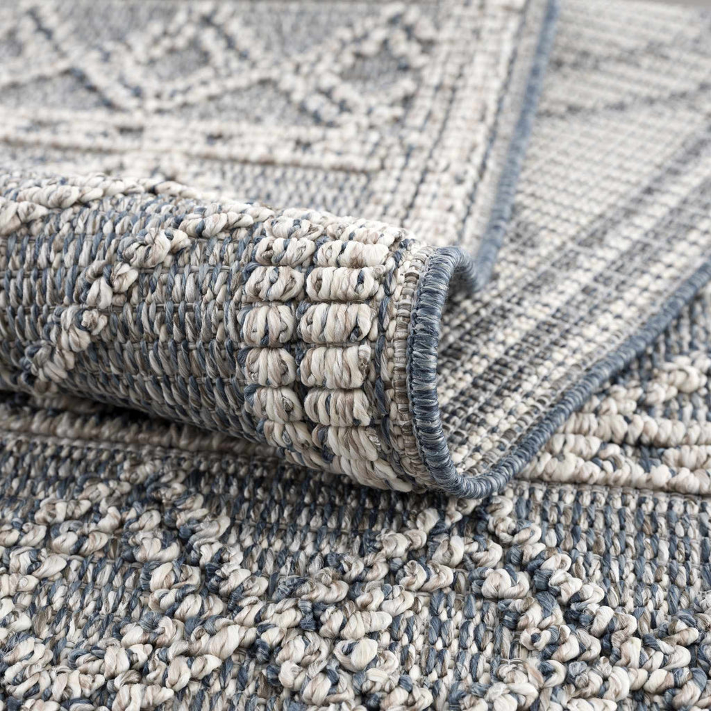 Diah Gray Blue & Bone Area Rug - Clearance
