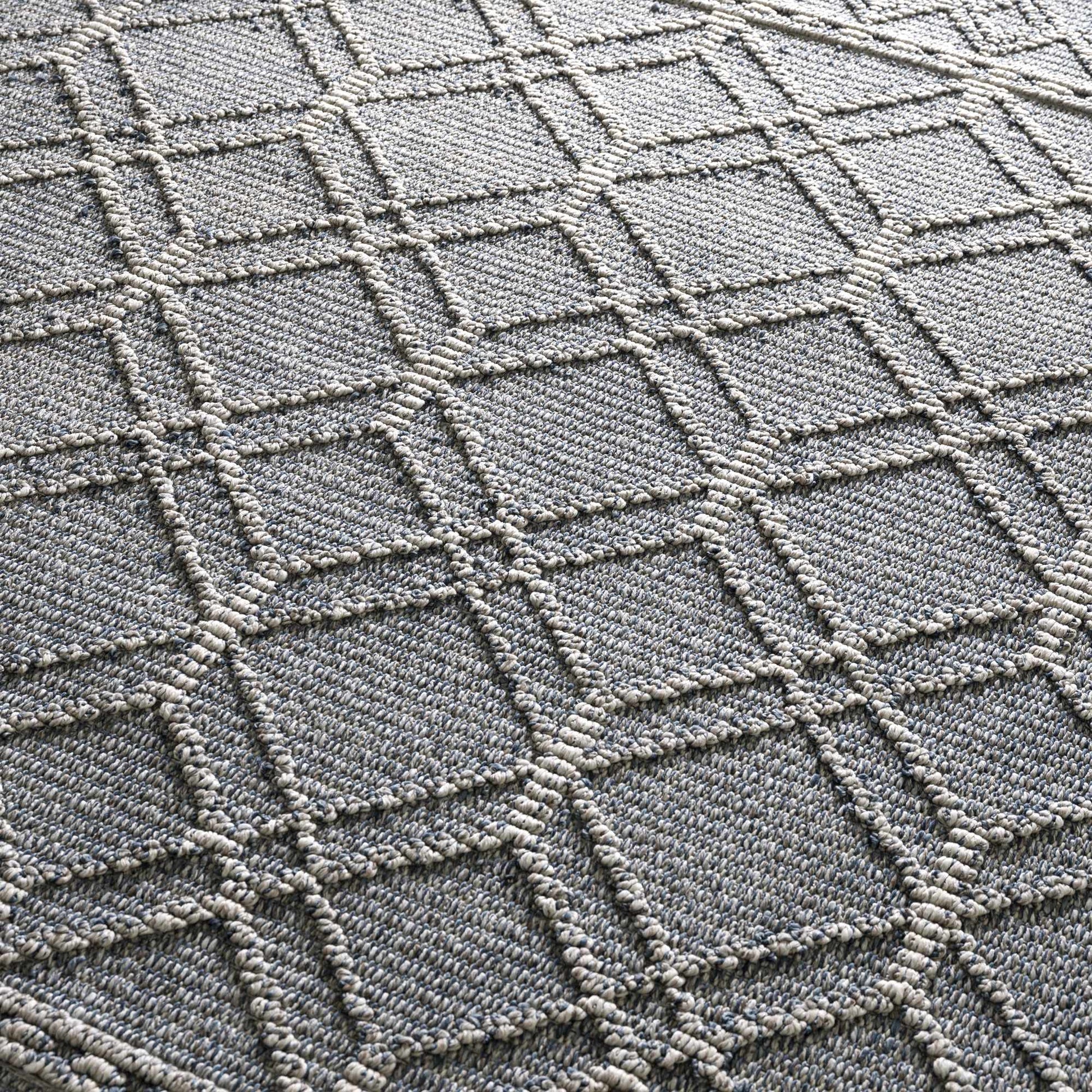 Diah Gray Blue & Bone Area Rug - Clearance