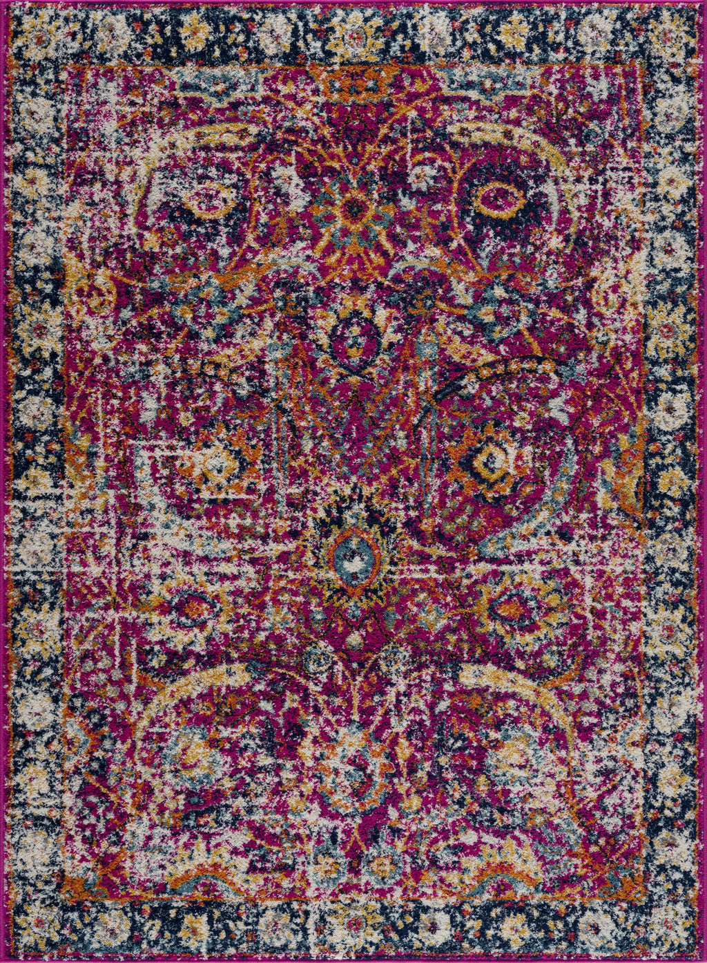 Vick Colorful Burgundy Rug