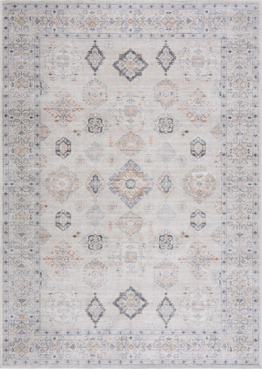 Beige Beckett Vintage Washable Area Rug - Promo