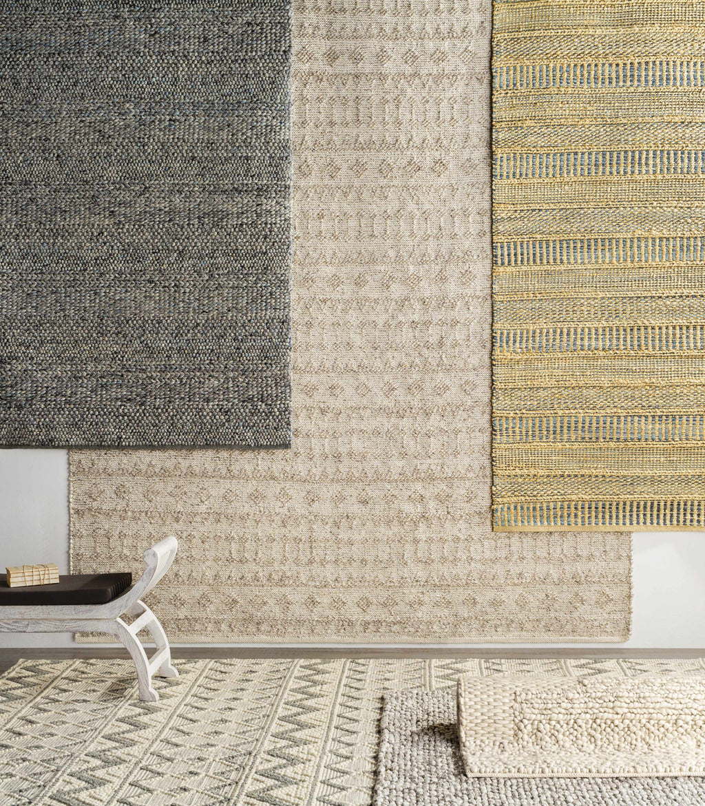 Whittington Gray&Cream Wool Rug - Clearance