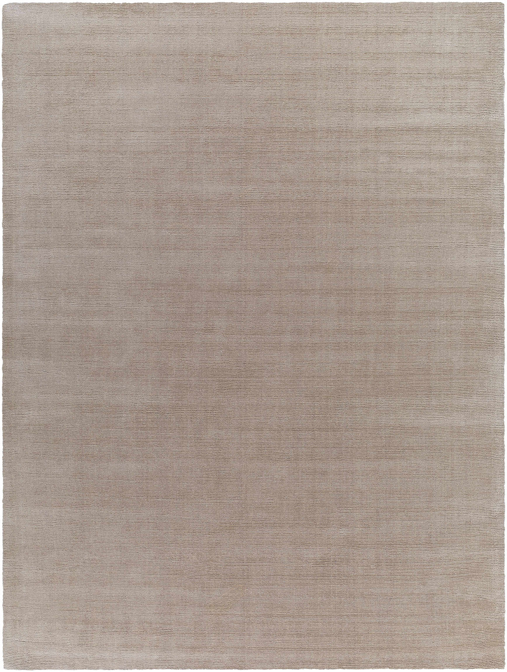 Brockton Solid Tan Hand Loomed Wool Area Rug