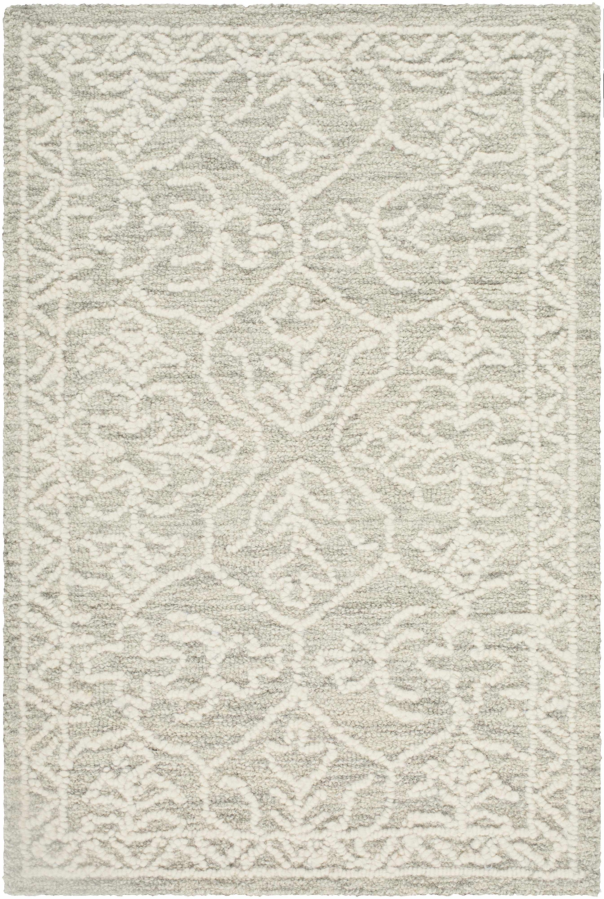 Yadid Gray Wool Area Rug