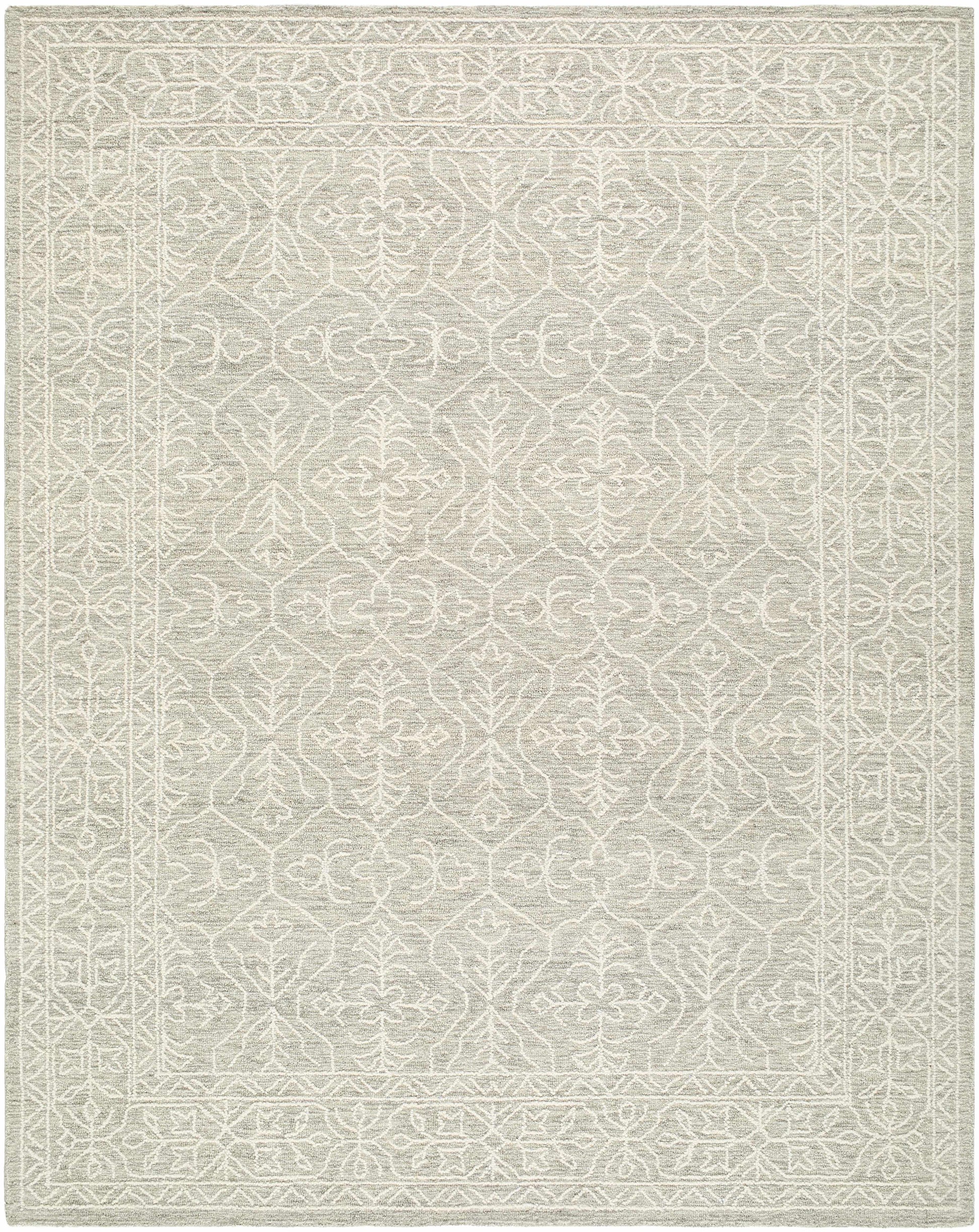 Yadid Gray Wool Area Rug