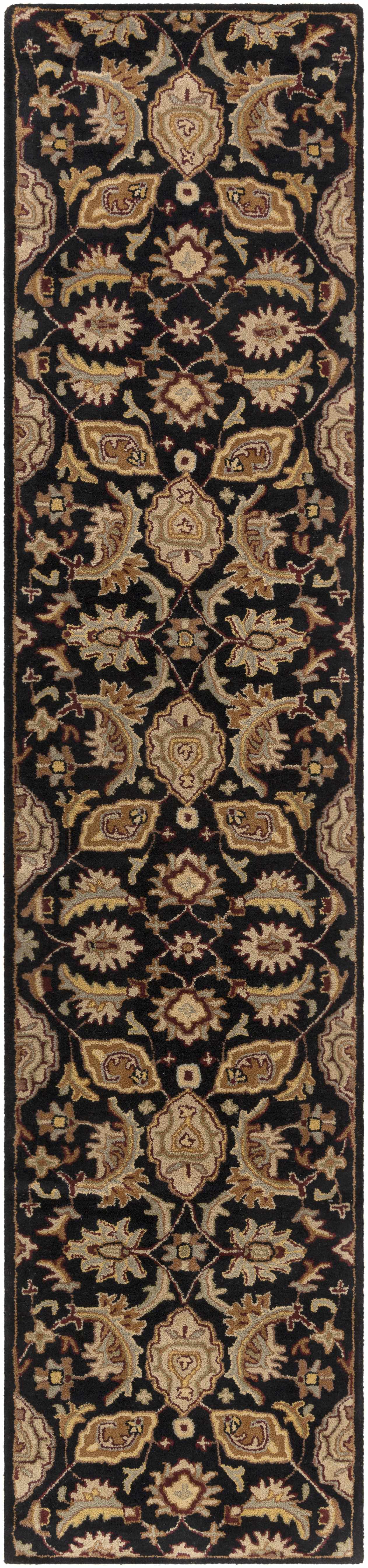 Blomkest Black&Yellow Traditional Wool Carpet