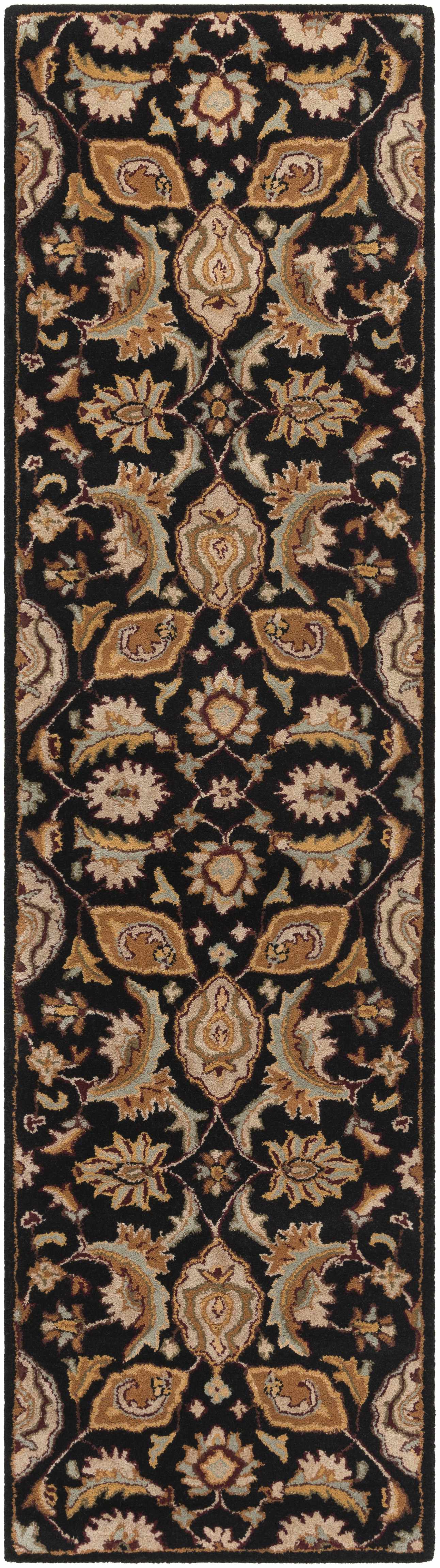 Blomkest Black&Yellow Traditional Wool Carpet