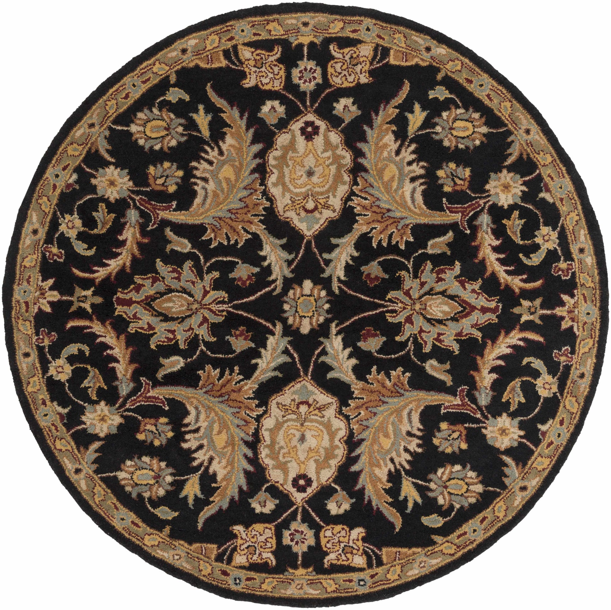 Blomkest Black&Yellow Traditional Wool Carpet
