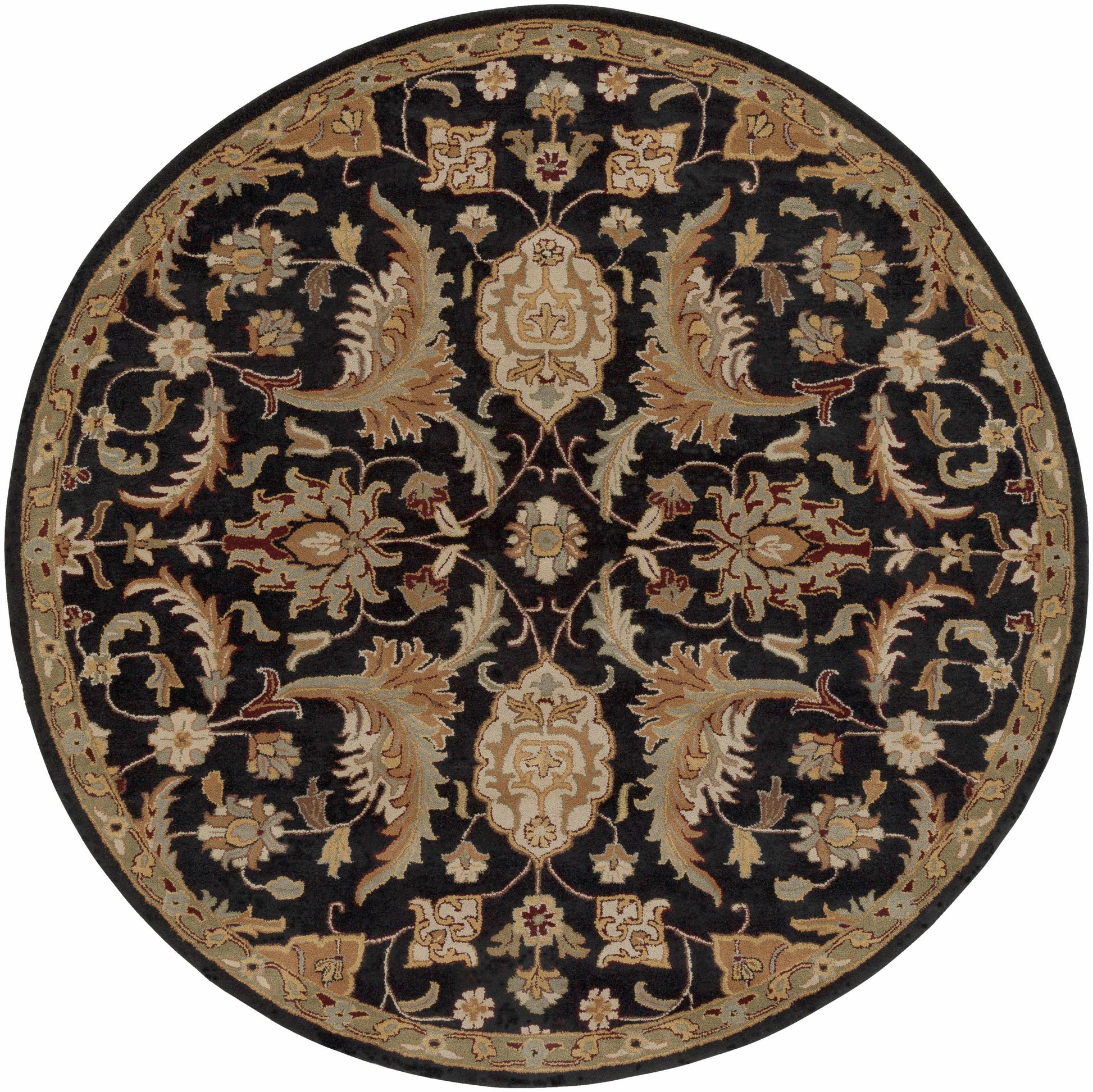 Blomkest Black&Yellow Traditional Wool Carpet