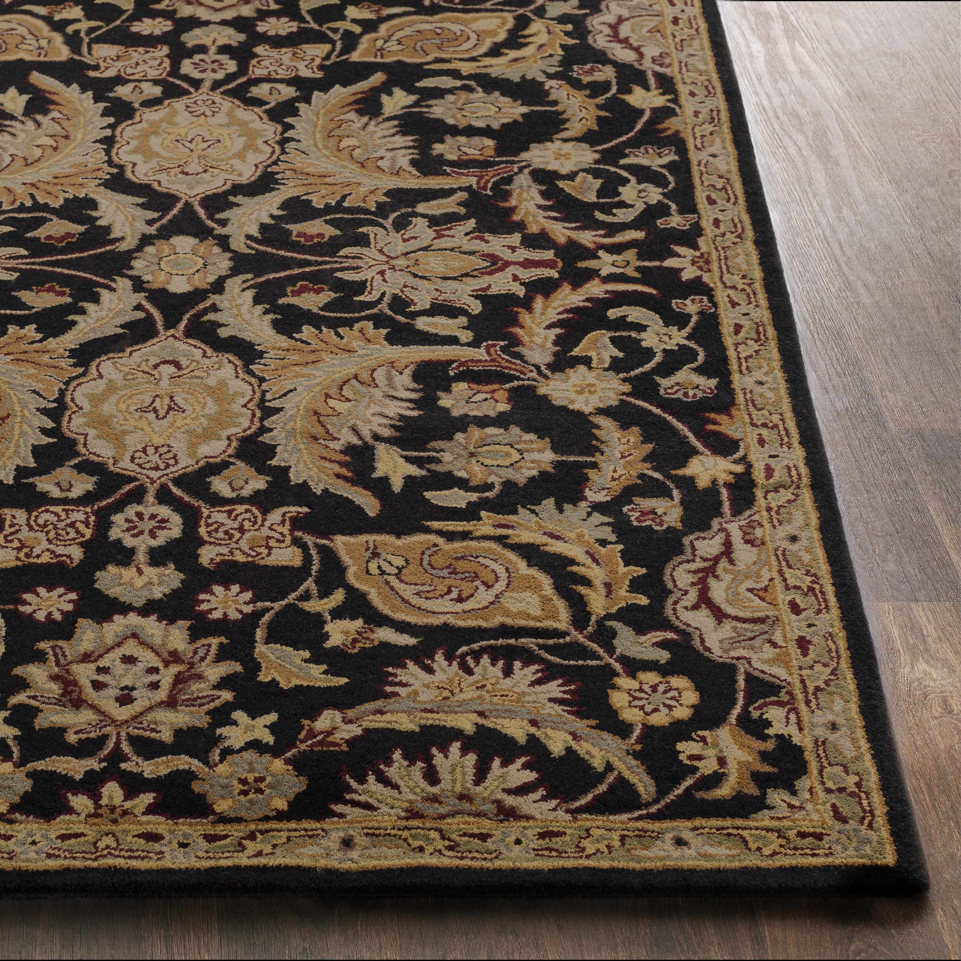 Blomkest Black&Yellow Traditional Wool Carpet
