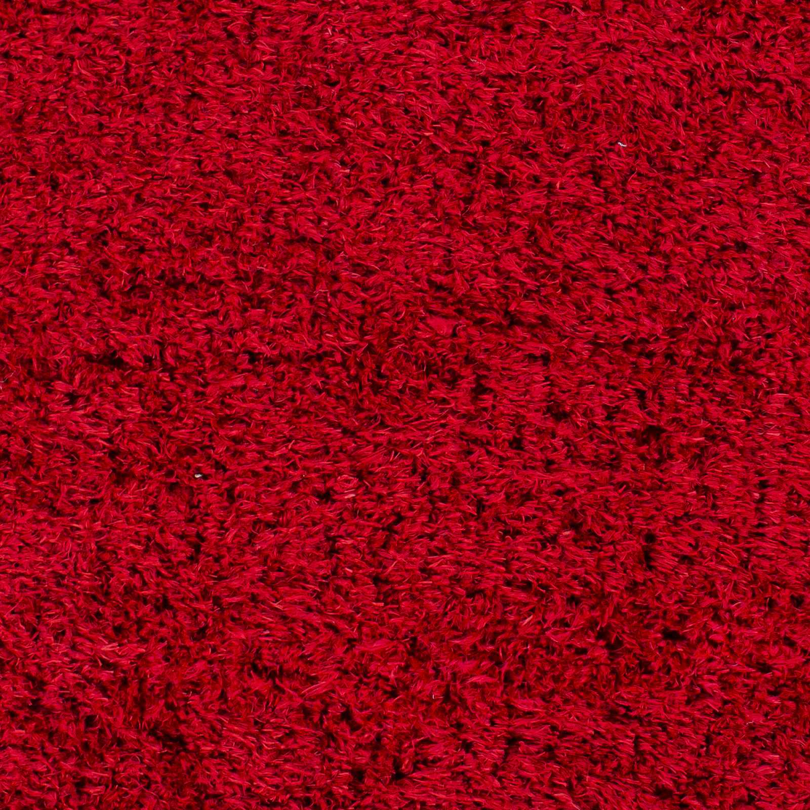 Siari Solid Red Shag Area Rug - Clearance