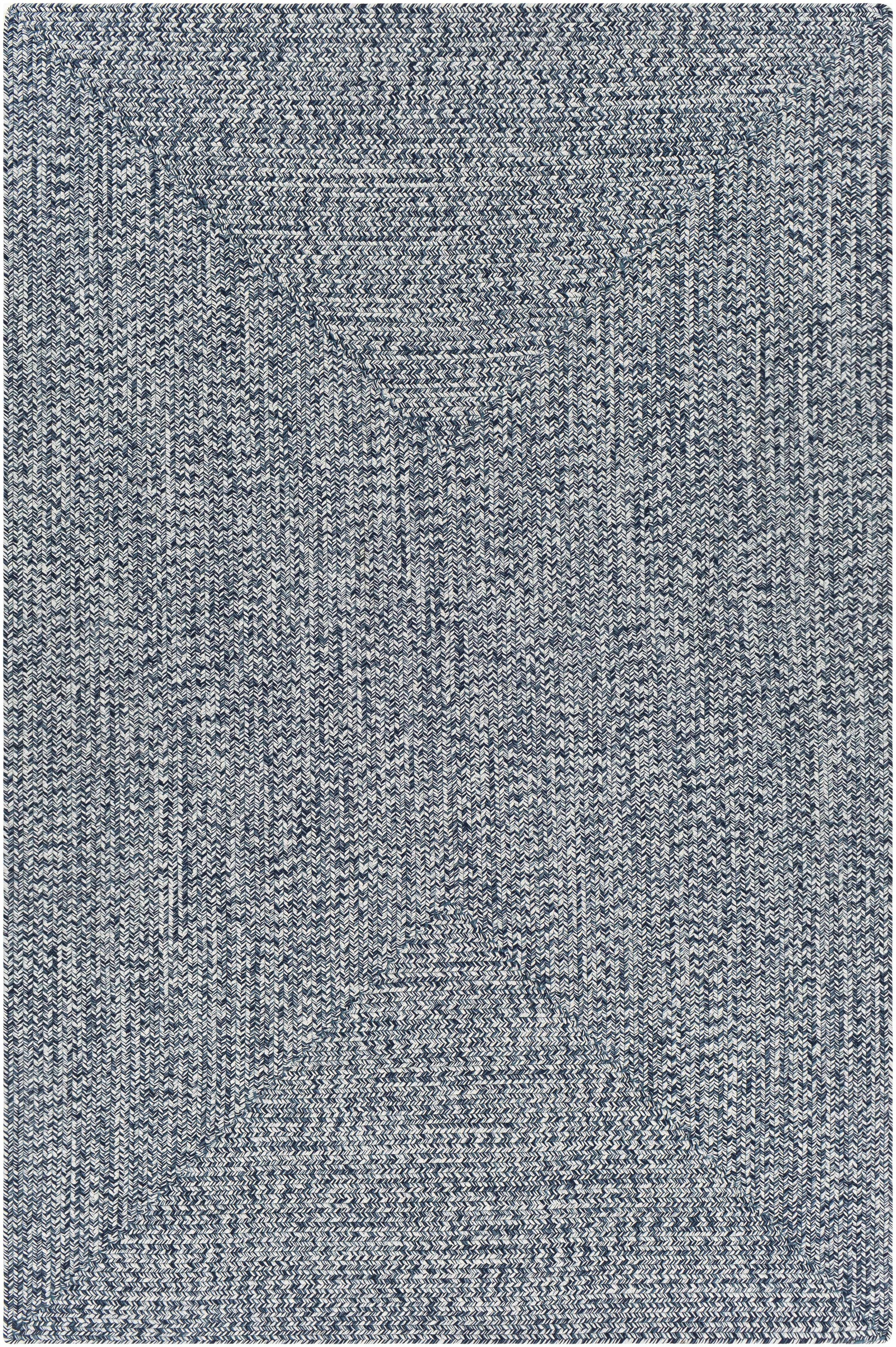 Blue Braided Faux Jute Rug
