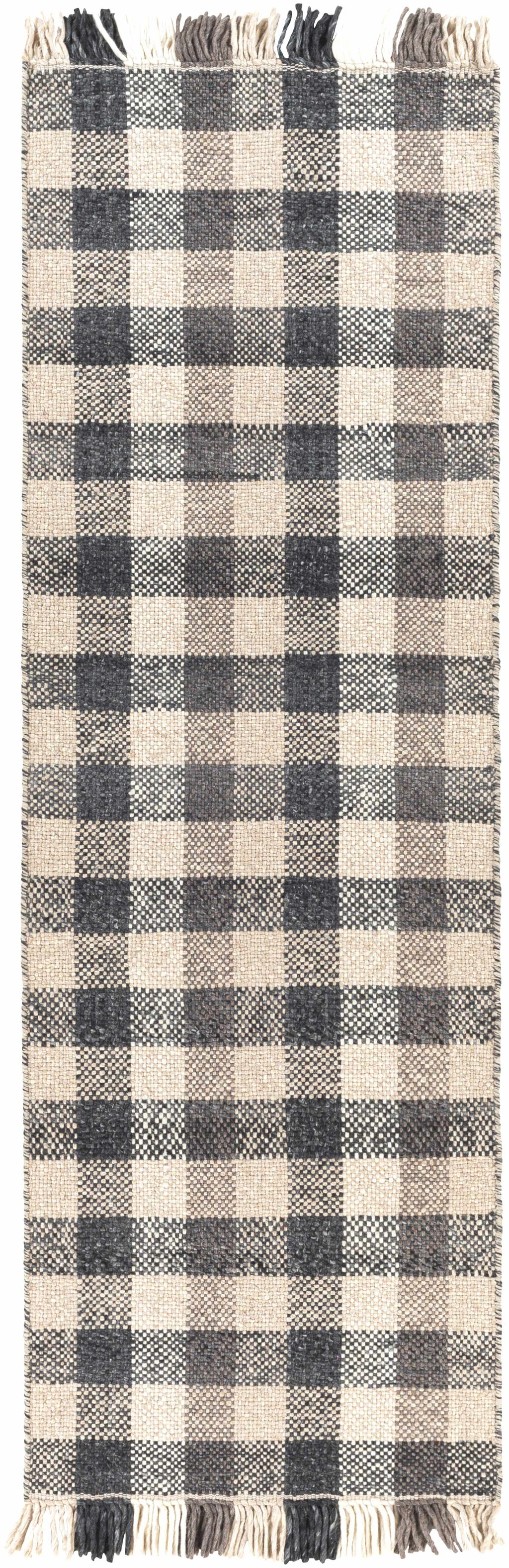 Chilliwack Gray Plaid Wool Rug