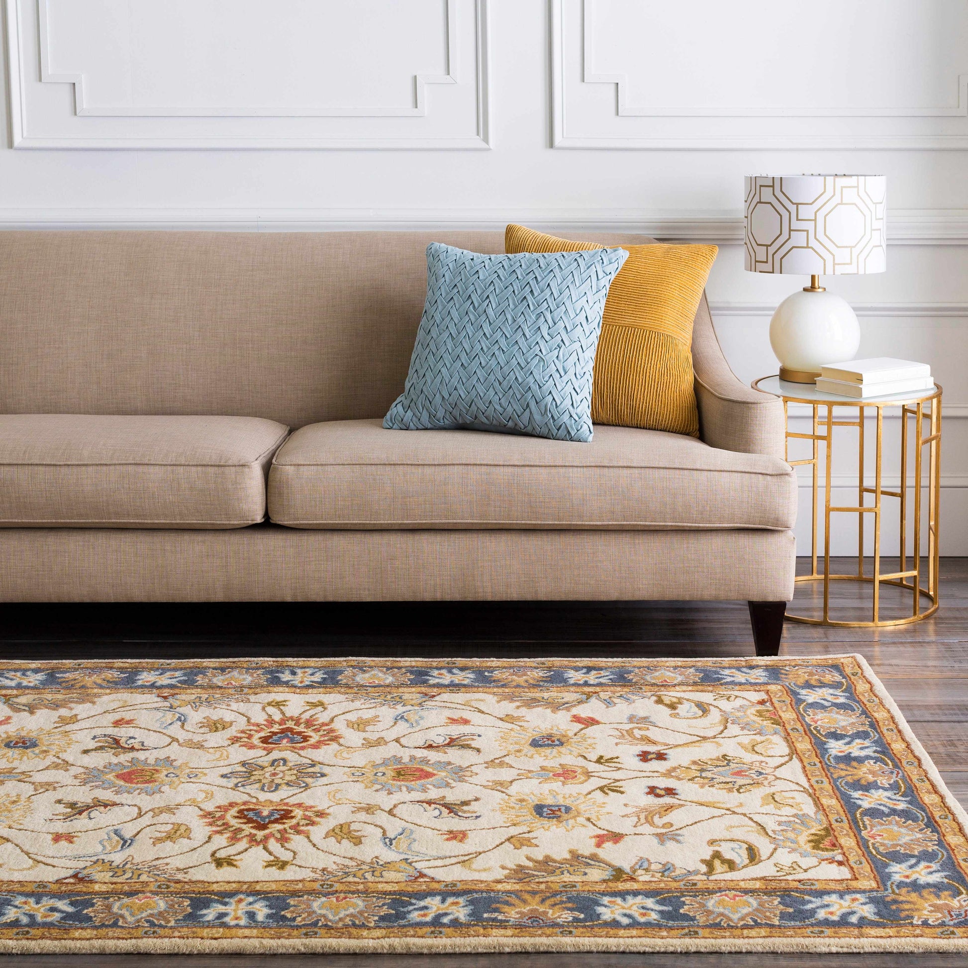 Cherryfield 1125 Yellow & Sage Wool Rug