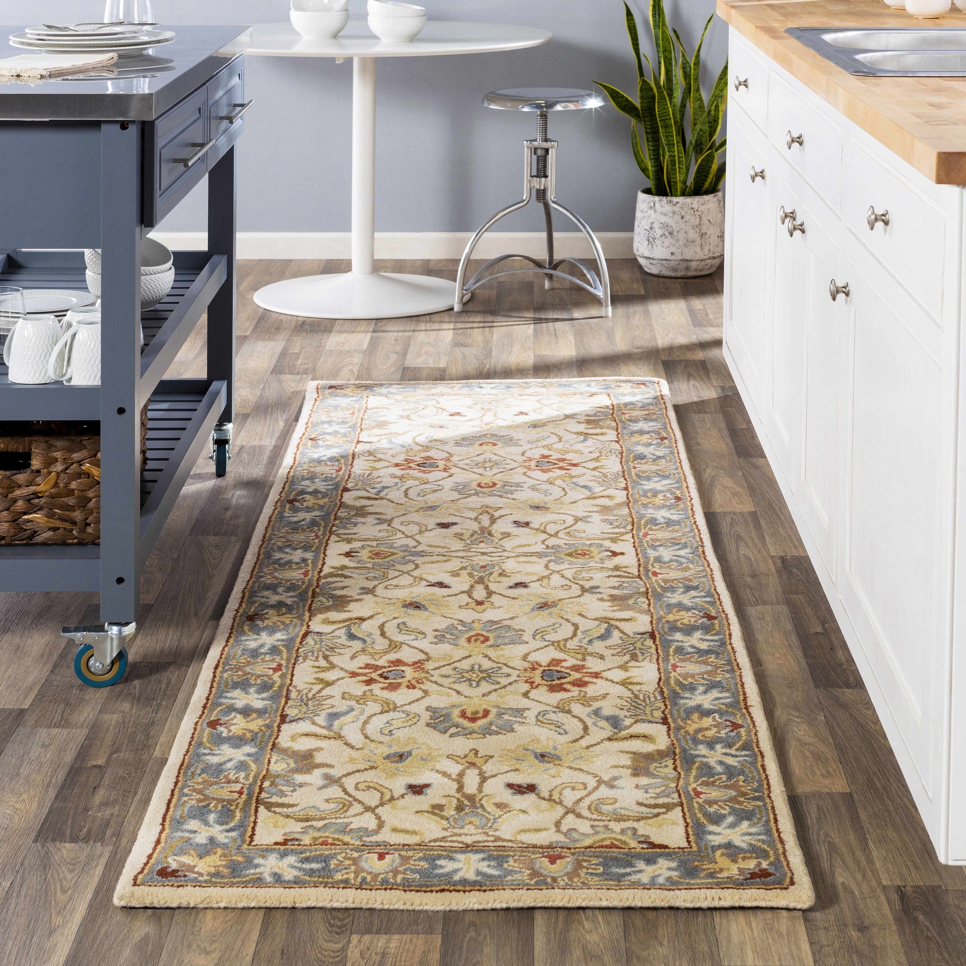 Cherryfield 1125 Yellow & Sage Wool Rug