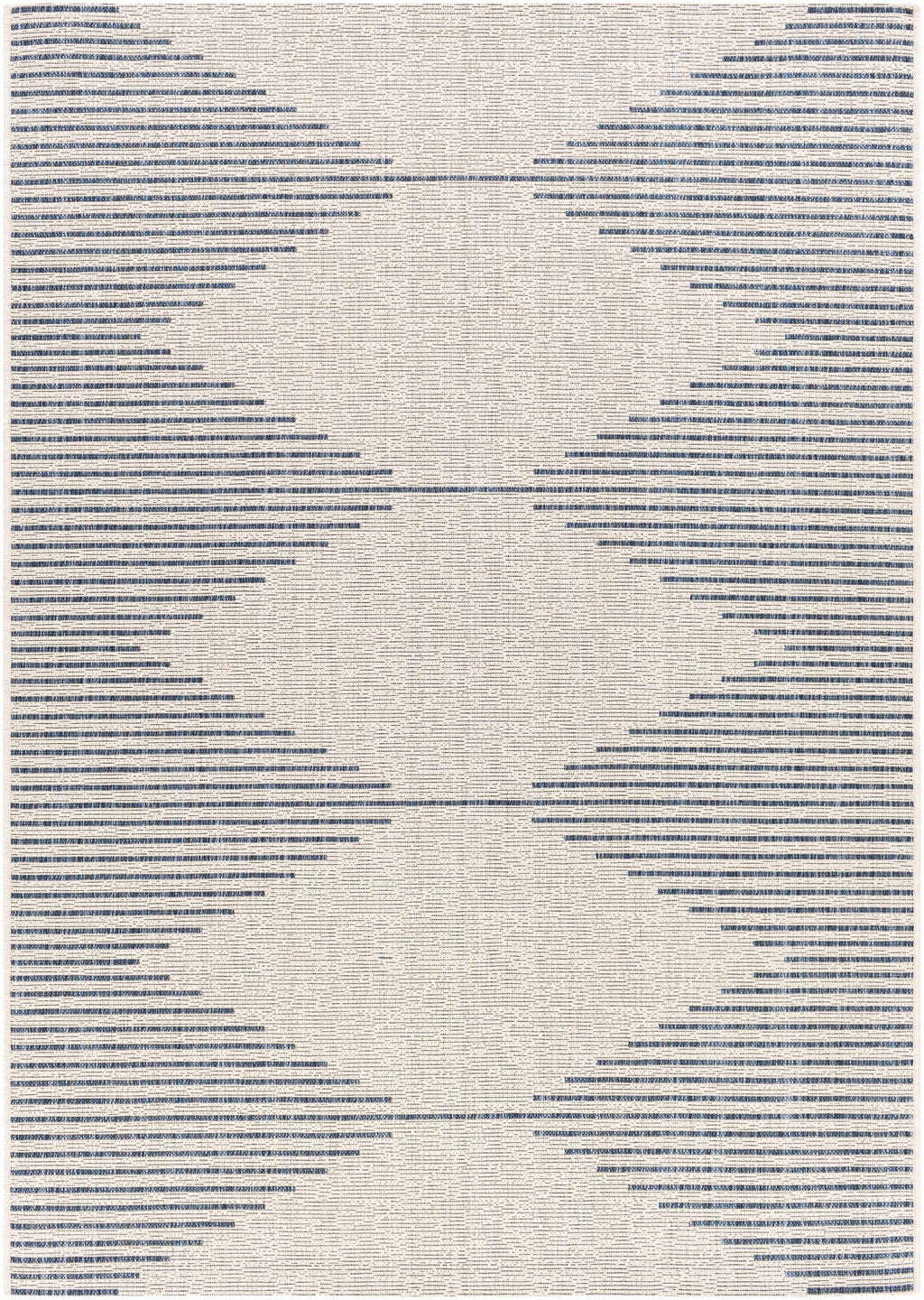 Stephan Blue & Cream Outdoor Rug
