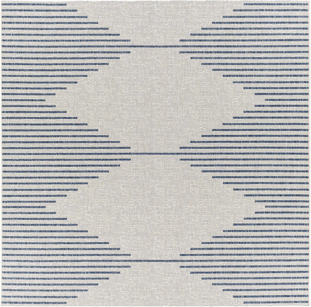 Stephan Blue & Cream Outdoor Rug