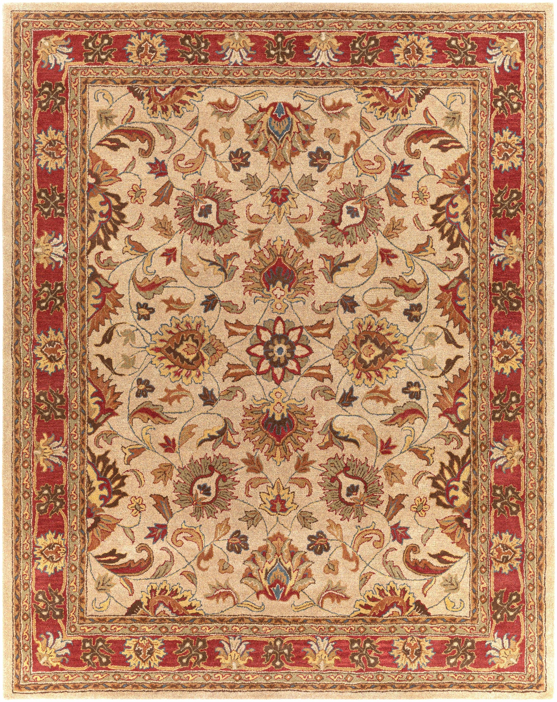 Cherryfield Hand Tufted Brown & Rust 1001 Wool Rug