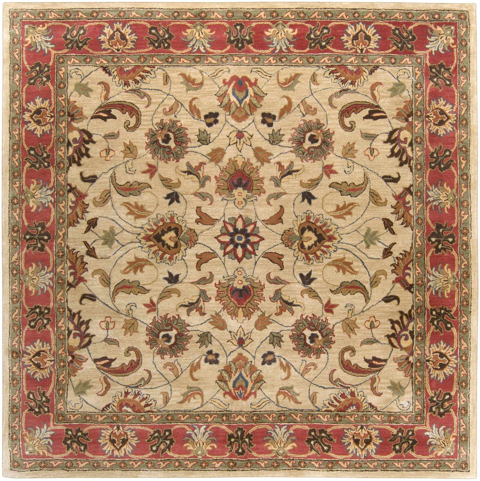 Cherryfield Hand Tufted Brown & Rust 1001 Wool Rug