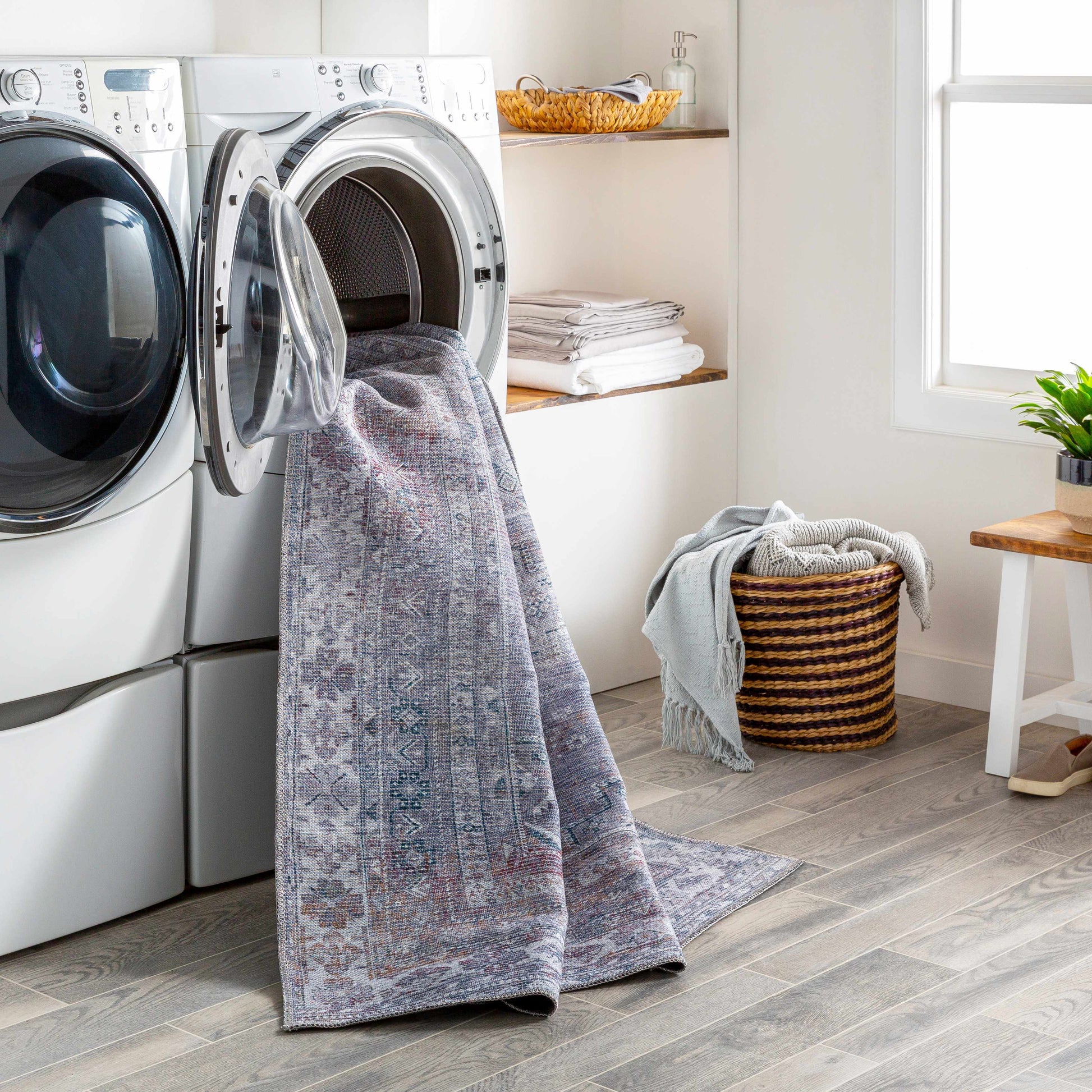 Baltinglass Gray Washable Rug - Promo