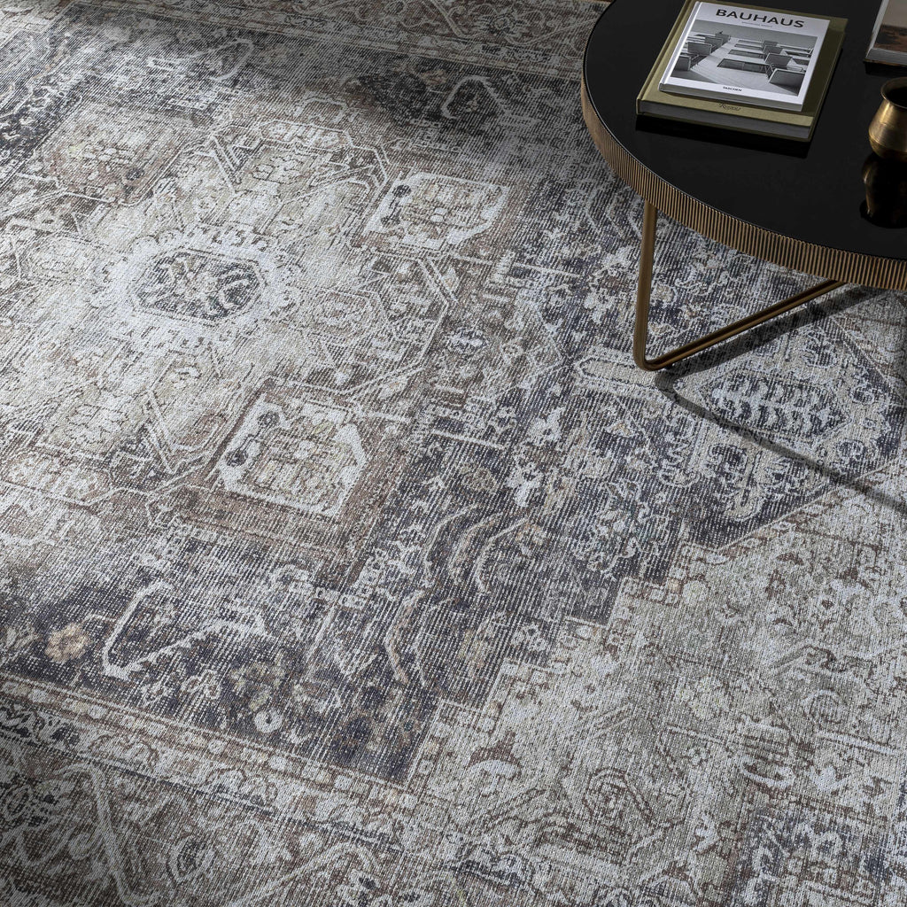 Beige Rosman Washable Area Rug - Promo