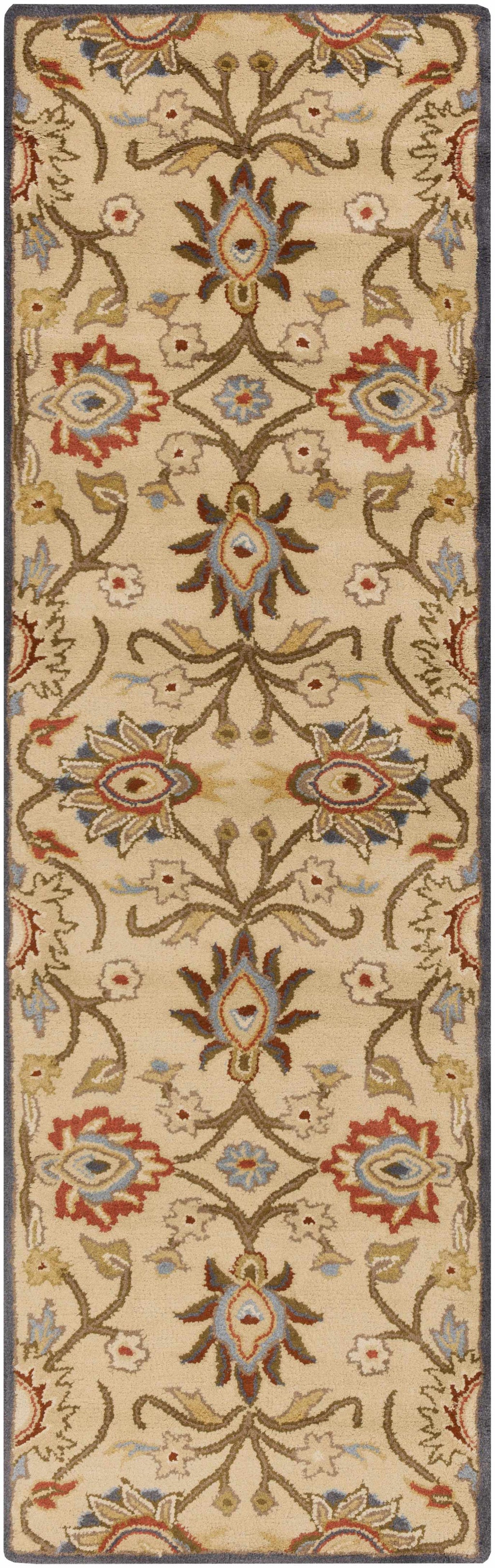 Caesar 1116 Hand Tufted Beige & Rust Wool Rug