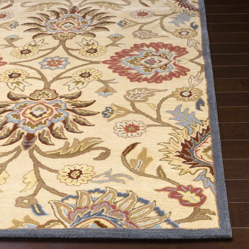 Caesar 1116 Hand Tufted Beige & Rust Wool Rug