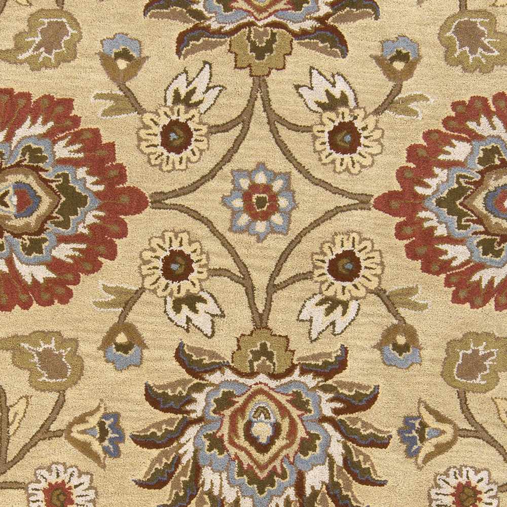 Caesar 1116 Hand Tufted Beige & Rust Wool Rug
