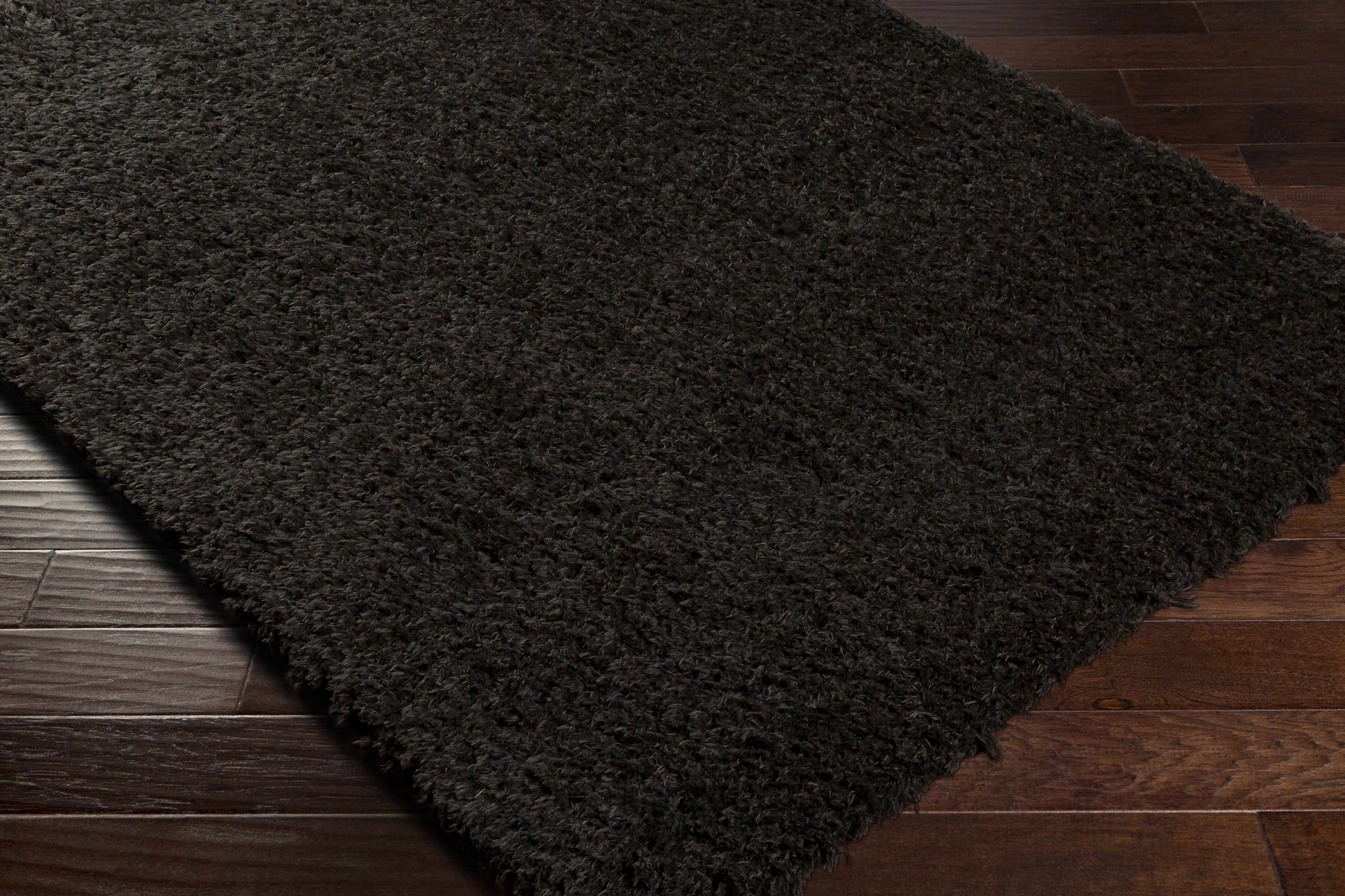 Siari Black Shag Area Rug - Clearance