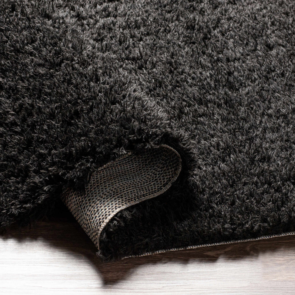 Siari Black Shag Area Rug - Clearance