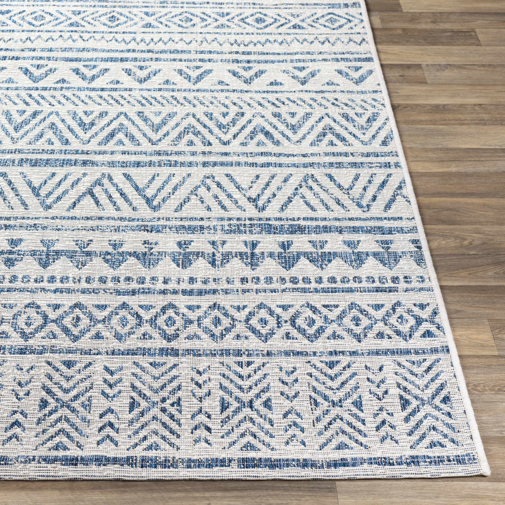 Novato Navy All Over Pattern Performance Rug