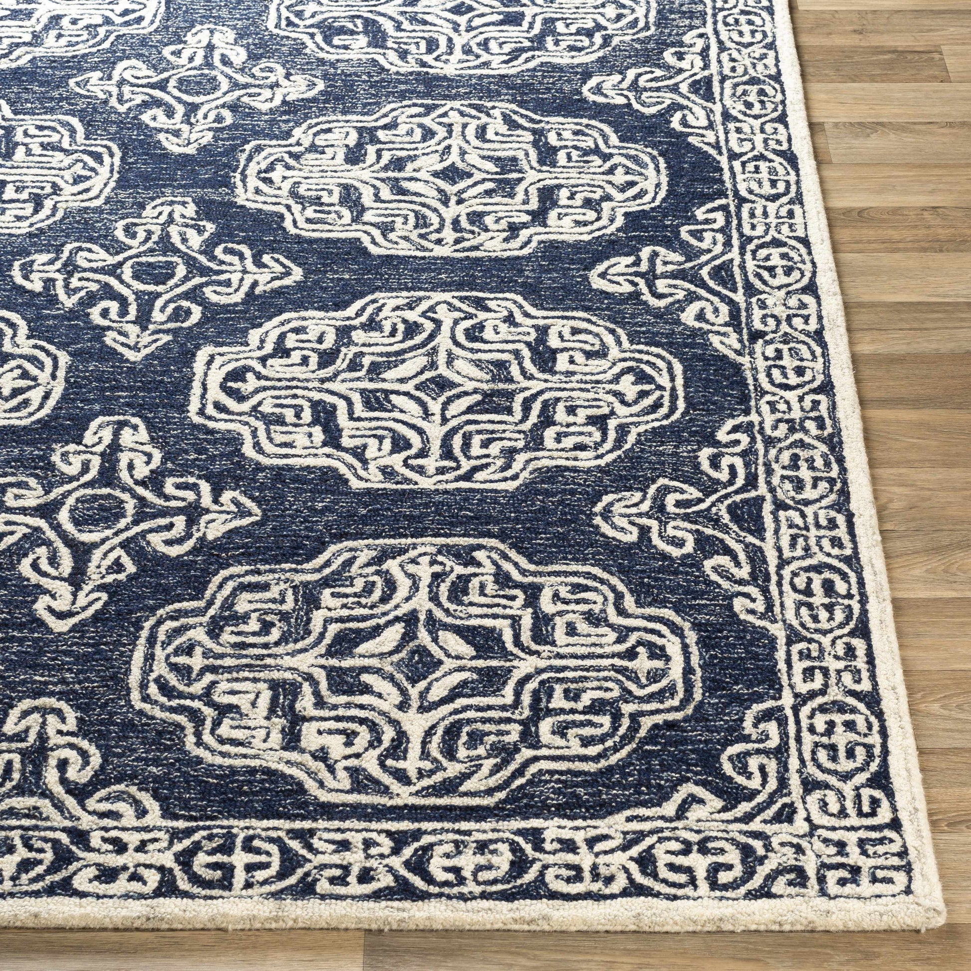 Glenoma Blue Regency Wool Rug