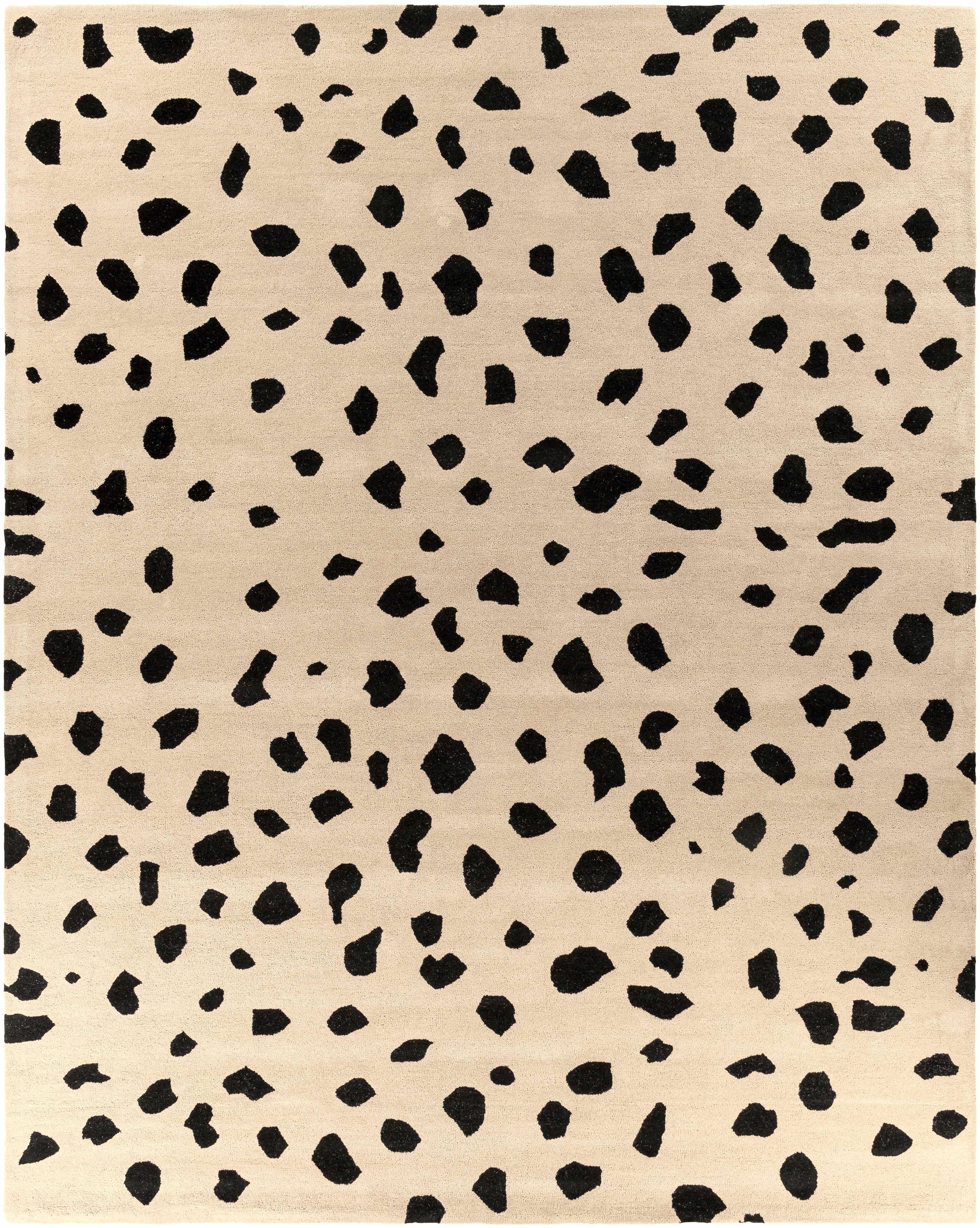 Guiseley Dalmatian Hand Tufted Wool Area Rug