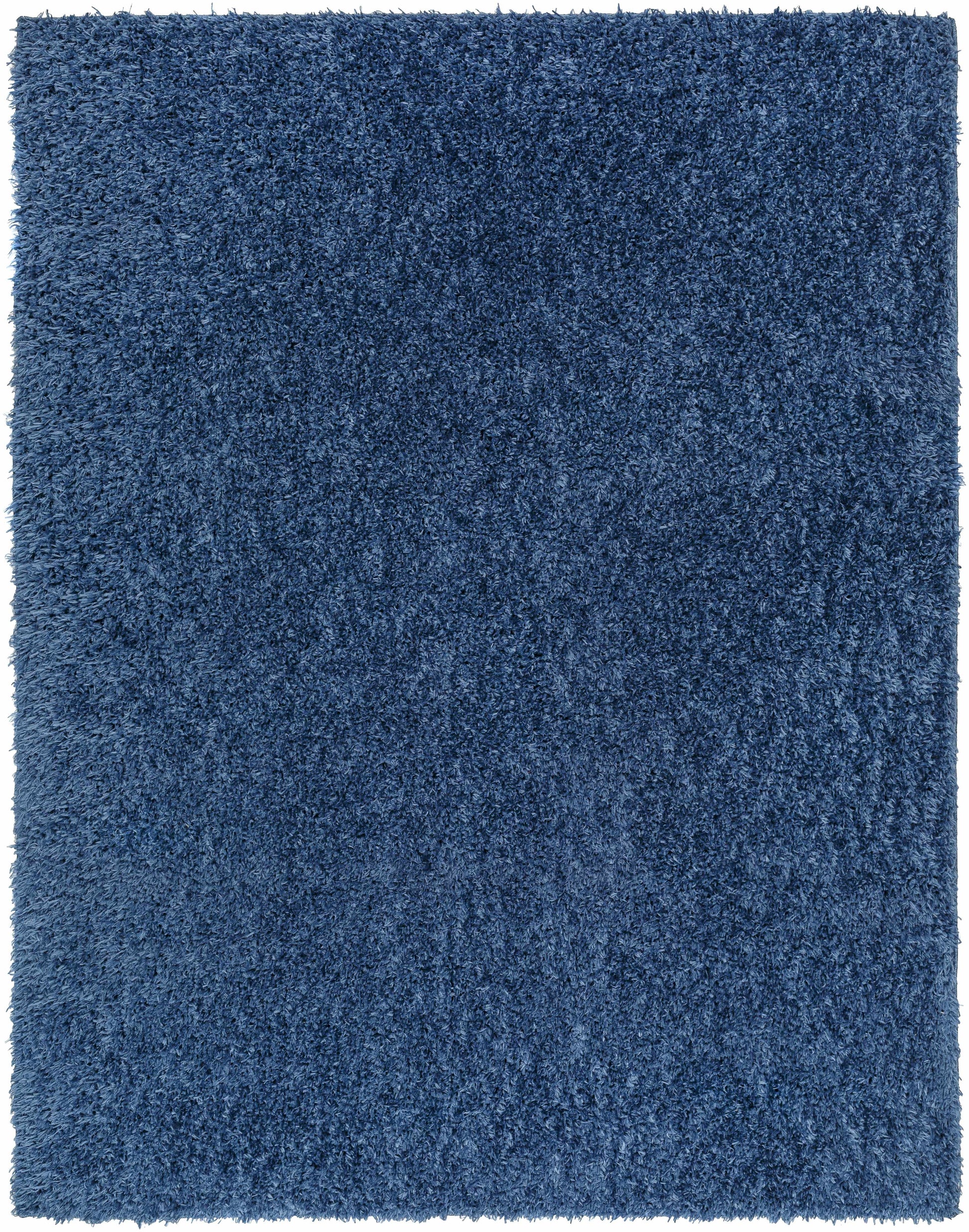 Faina Solid Dark Blue Shag Washable Area Rug - Clearance