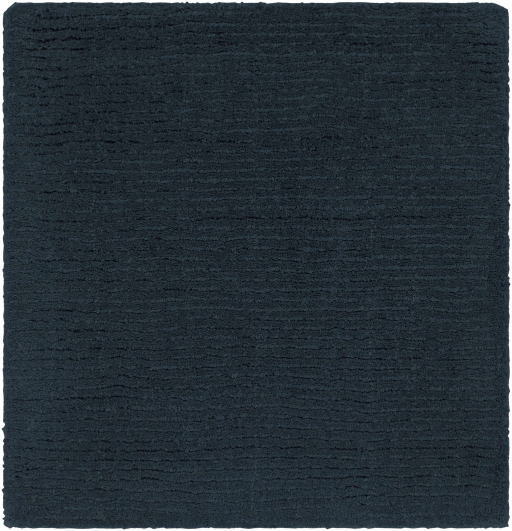 Brockton Solid Dark Blue Wool Rug