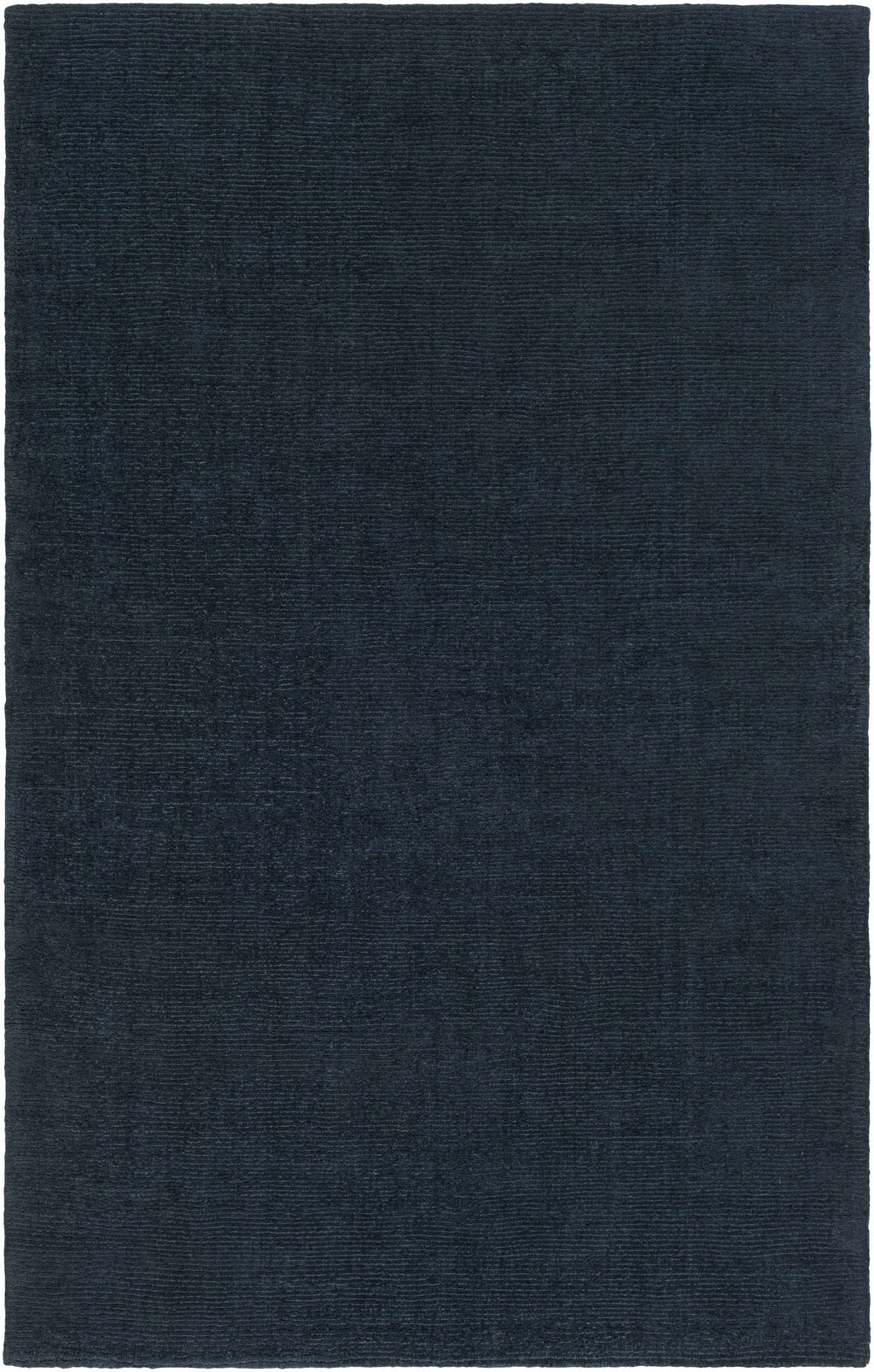 Brockton Solid Dark Blue Wool Rug