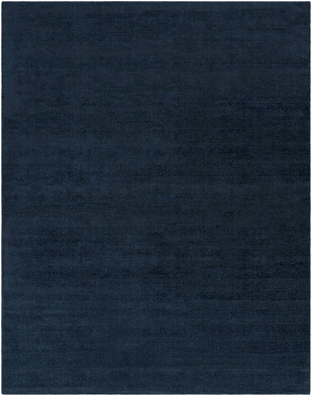 Brockton Solid Dark Blue Wool Rug