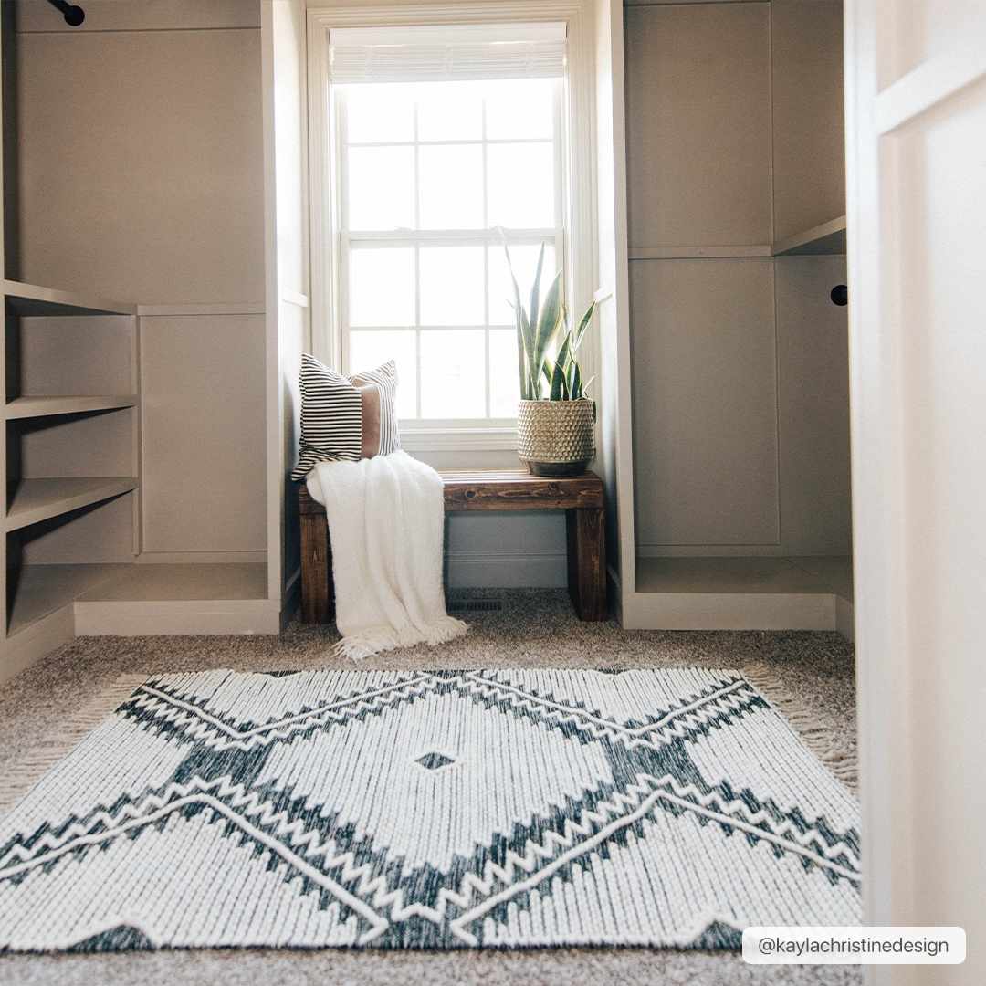 Brownhills Hand Woven Cotton & Wool Area Rug