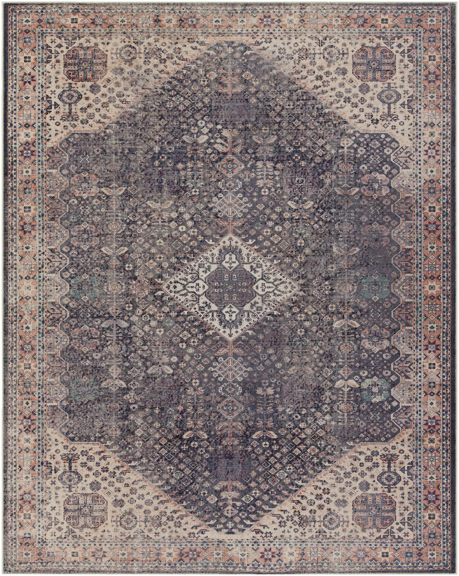 Kittrell Vintage Flat Pile Washable Rug - Clearance