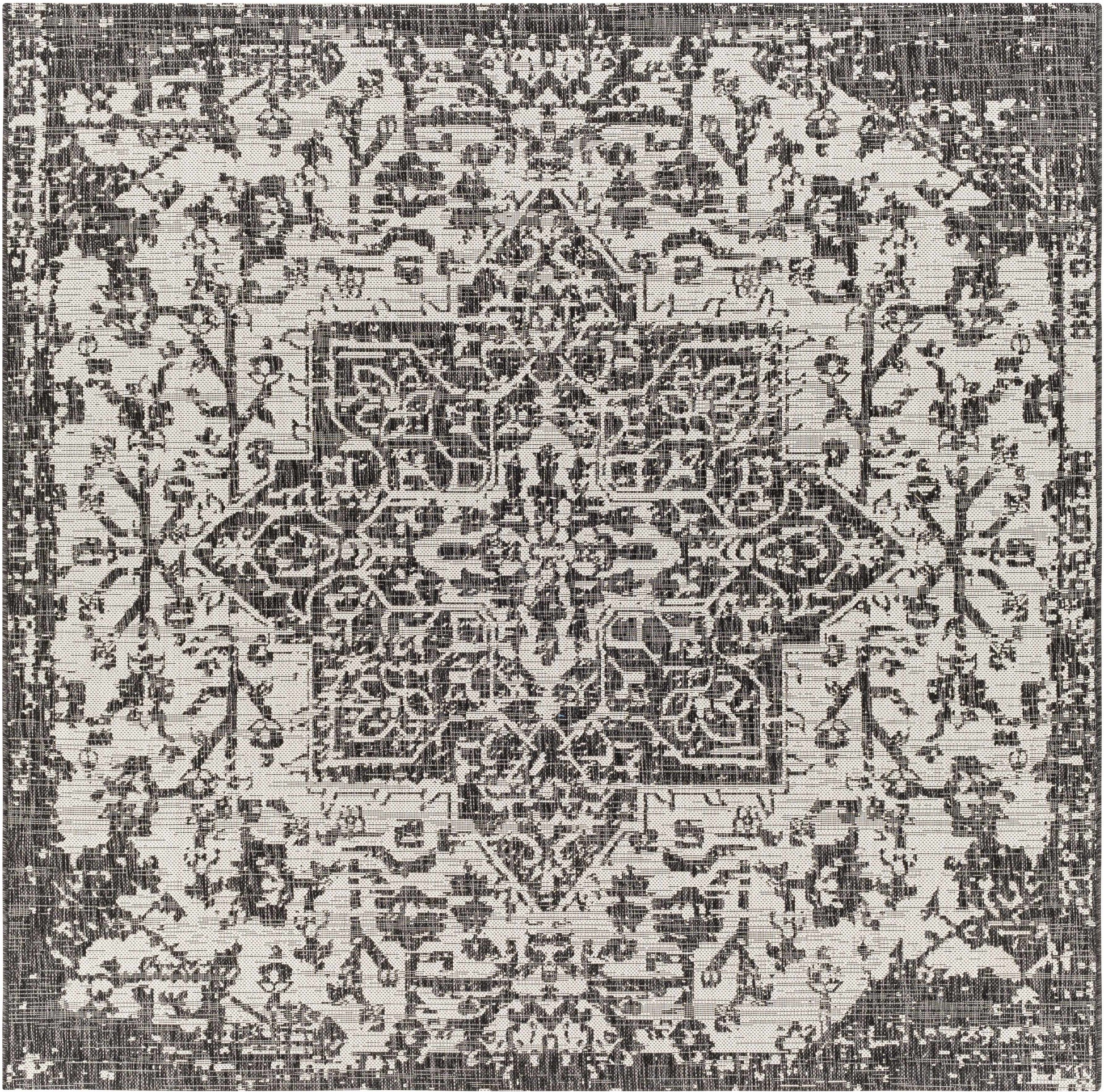 Charcoal Kilmacolm Indoor & Outdoor Area Rug - Clearance