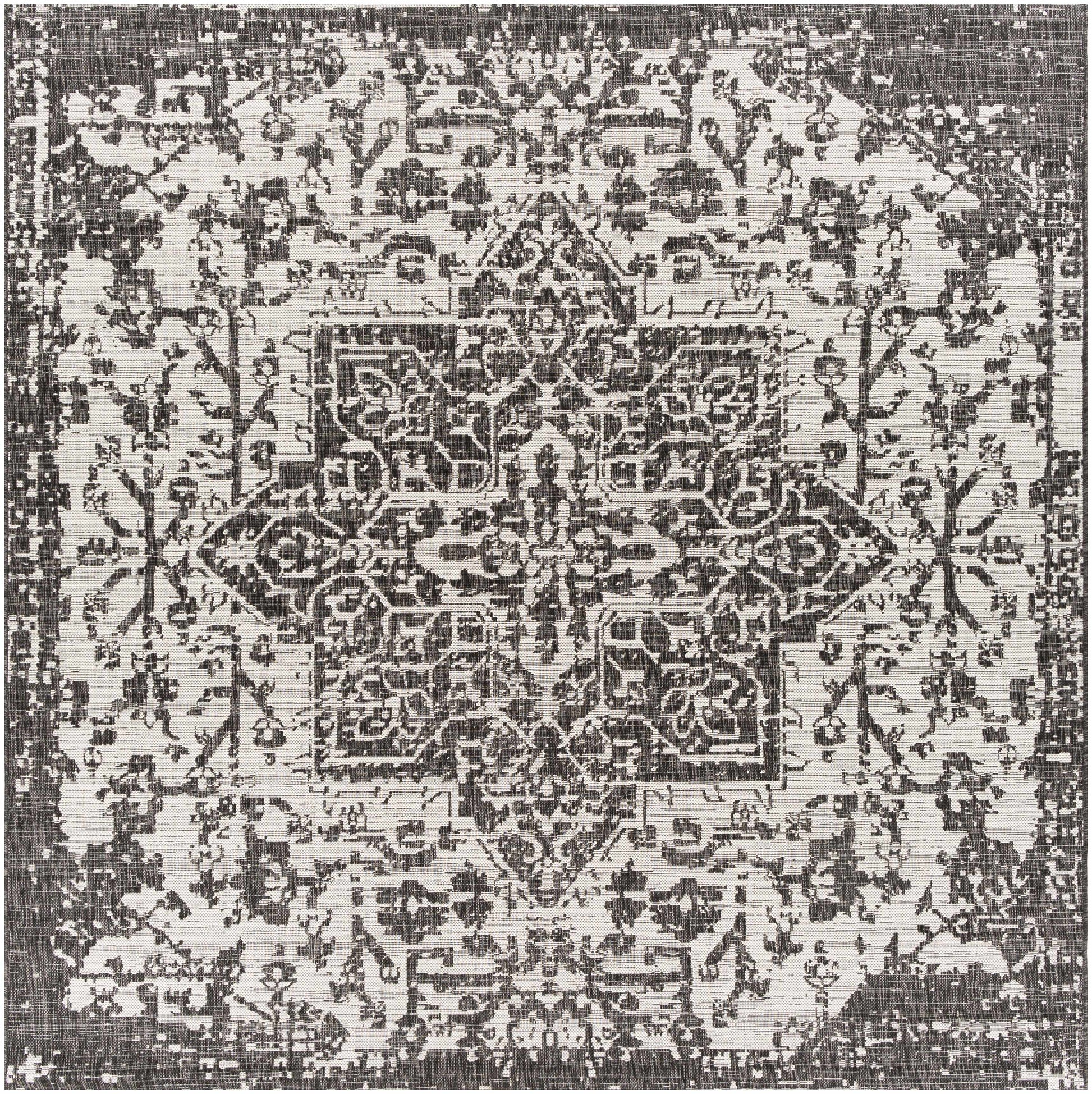 Charcoal Kilmacolm Indoor & Outdoor Area Rug - Clearance