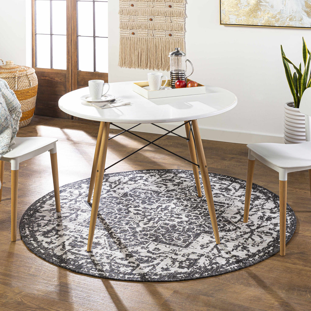 Charcoal Kilmacolm Indoor & Outdoor Area Rug - Clearance