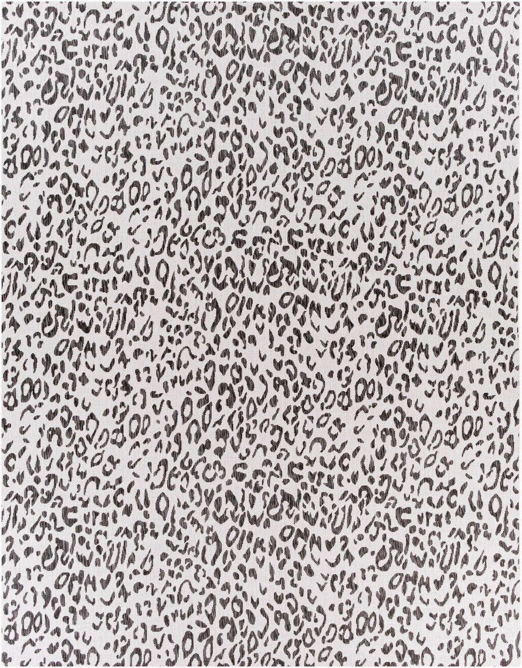 Alderbury White Leopard Print Rug