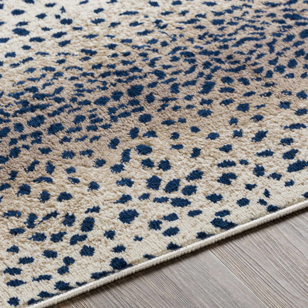 Pointblank Tan & Navy Leopard Print Area Rug