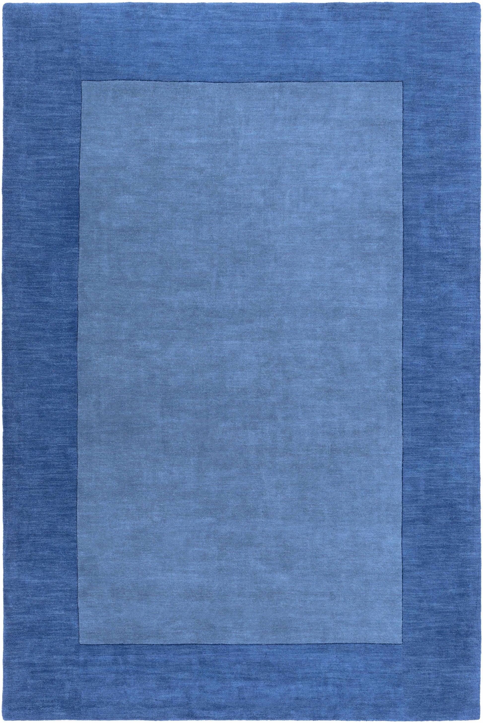 Macedon Blue Bordered Wool Rug