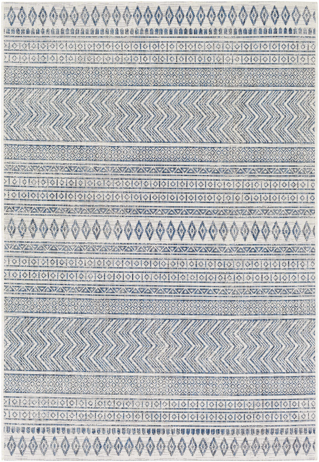 Madras Light Blue Green All Over Performance Area Rug