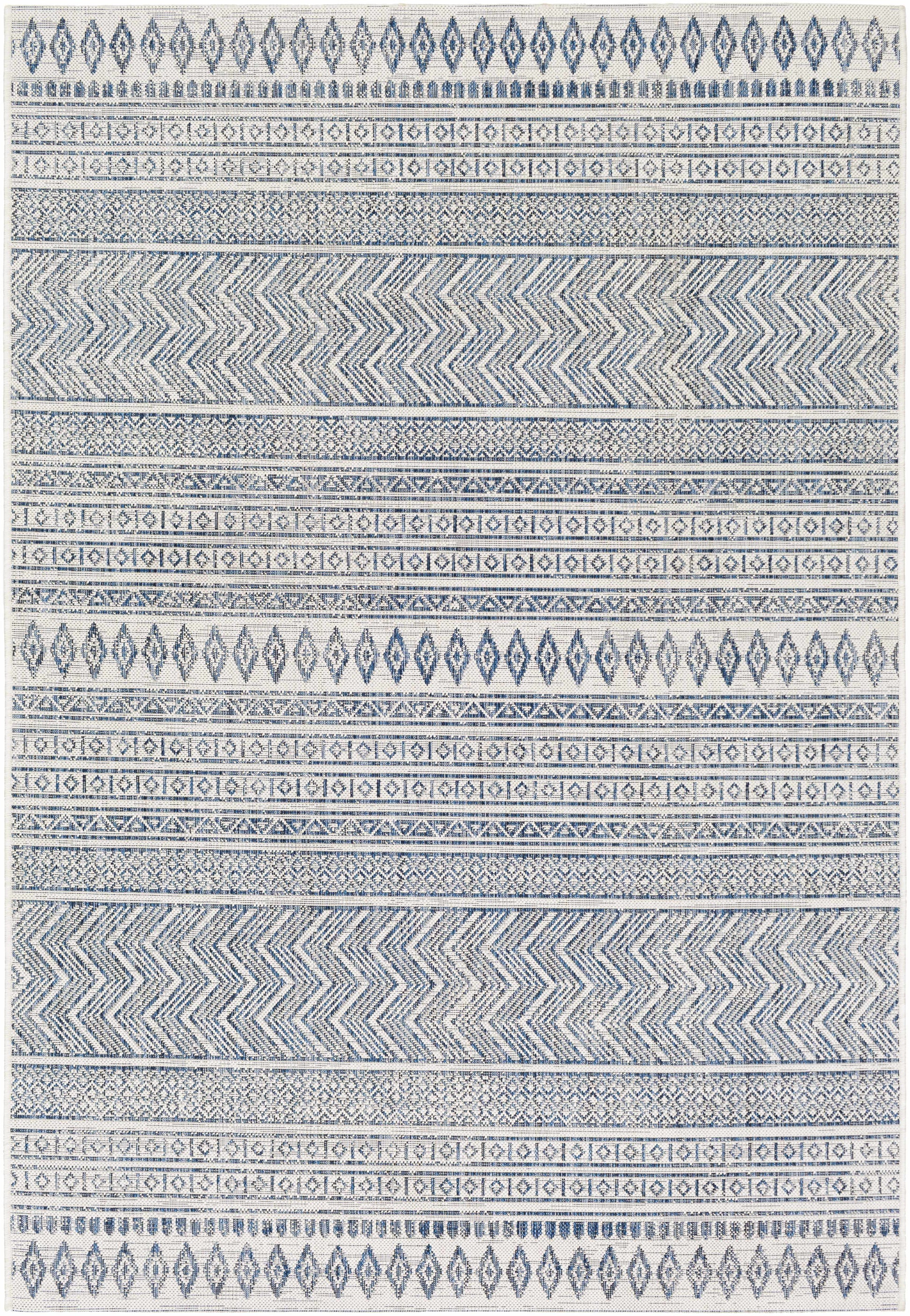 Madras Light Blue Green All Over Performance Area Rug